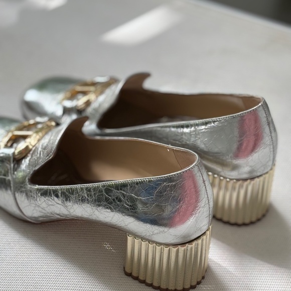 Dee Ocleppo loafers silver & gold : Size 8.5 - Picture 6 of 8